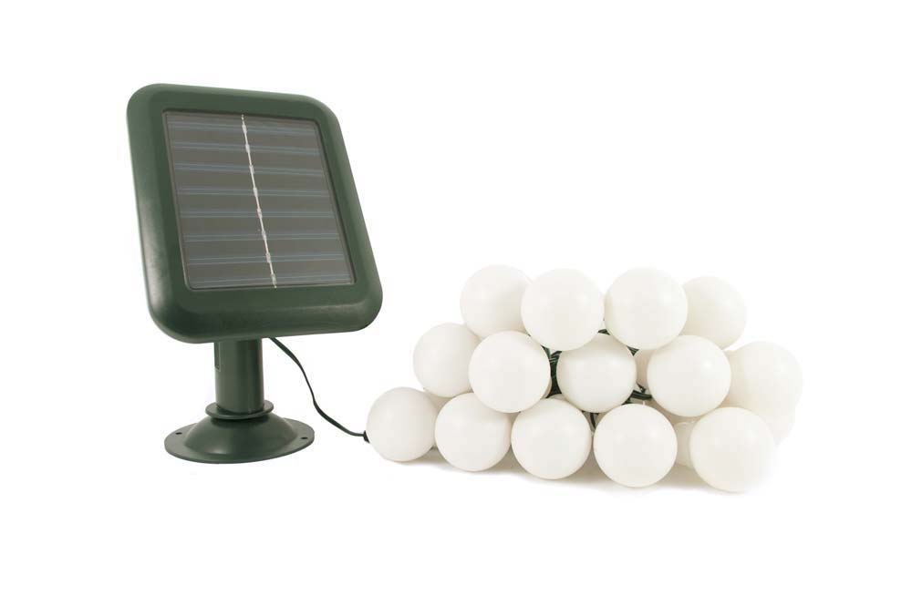 Everbright Solar Party Lights - 20 White Balls