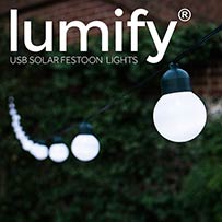 Lumify USB Solar Festoon Lights