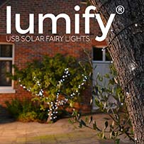 Lumify USB Solar Fairy Lights - White 100 LEDs