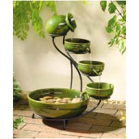 Solar Cascade - Green Ceramic