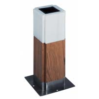 Kenya Stainless Steel / Teak Solar Light