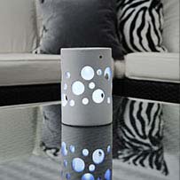 White Solar Ceramic Cylinder