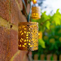 Elan Solar Scroll Lanterns - 20 LEDs